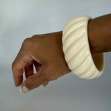 Bracelet en résine ivoire