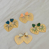 Boucles d’oreilles double cœur