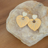 Boucles d’oreilles double cœur