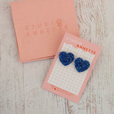 Boucles d'oreilles puces coeurs