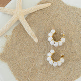 Boucles d'oreilles créoles coquillage