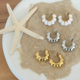 Boucles d'oreilles créoles coquillage