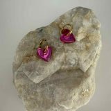 Boucles d’oreilles créoles cœur miroir