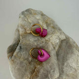 Boucles d’oreilles créoles cœur miroir