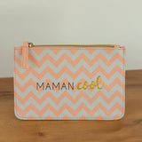 Pochette zippée à message