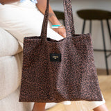 Totebag léopard Amour, Bazar Chic, Bisou
