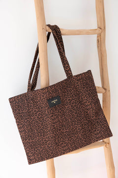 Totebag léopard Amour, Bazar Chic, Bisou