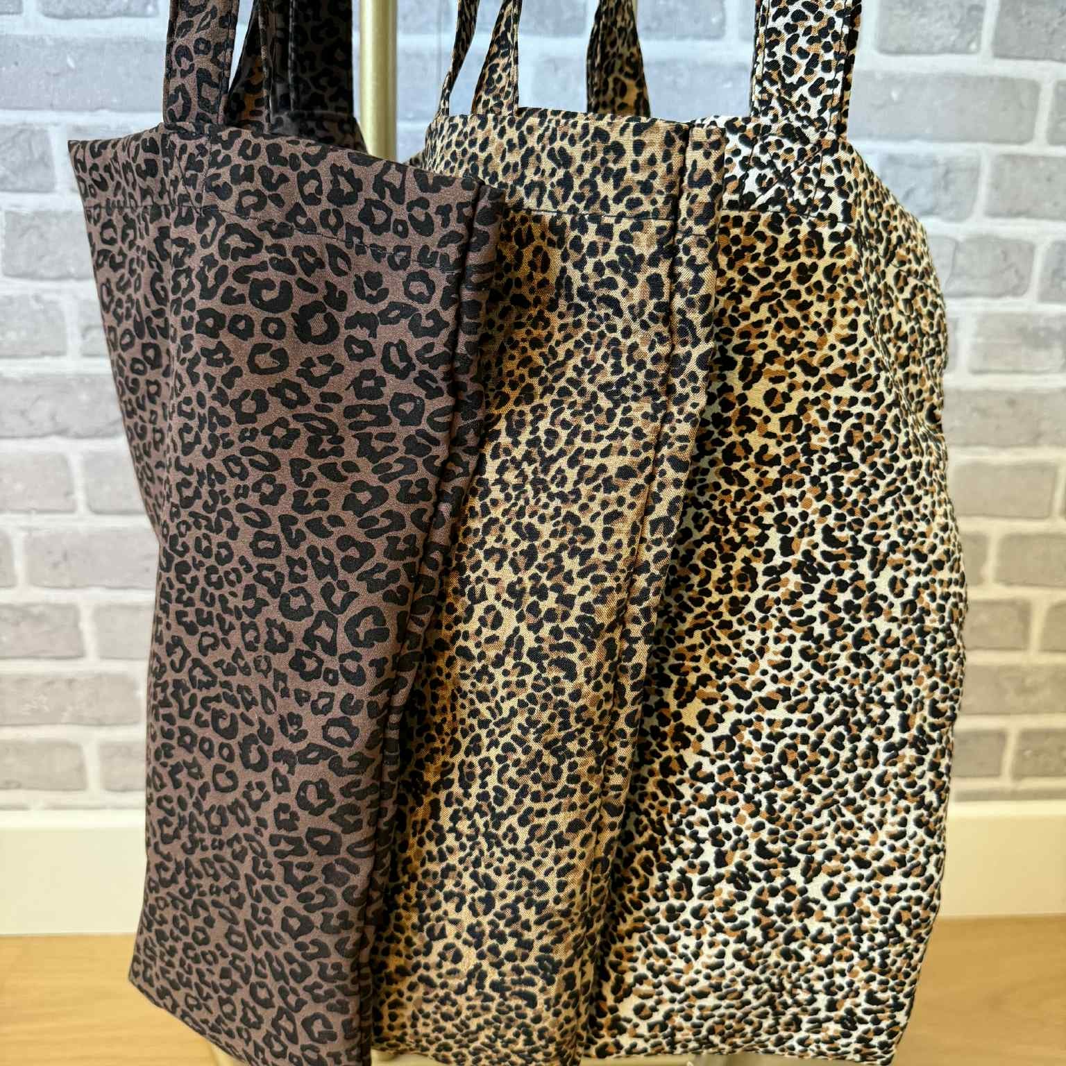 Totebag léopard Amour, Bazar Chic, Bisou
