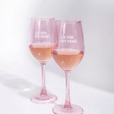 Set de deux verres "La vie en rosé"