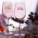 Set de deux verres "La vie en rosé"