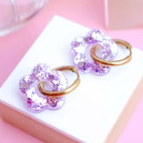 Boucles d’oreilles créoles fleurs Isabelle