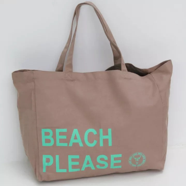 Sac de plage en toile Beach Please