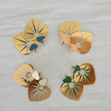 Boucles d’oreilles double cœur
