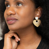 Boucles d’oreilles double cœur