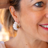 Boucles d'oreilles créoles coquillage