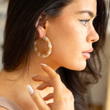 Boucles d'oreilles créoles perles