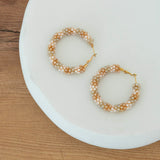Boucles d'oreilles créoles perles