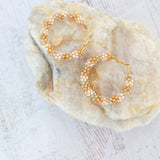Boucles d'oreilles créoles perles