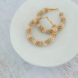 Boucles d'oreilles créoles perles