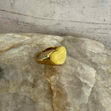 Bague chevalière cœur