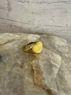 Bague chevalière cœur