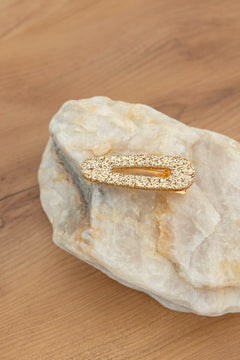 Barrettes à paillettes dorée