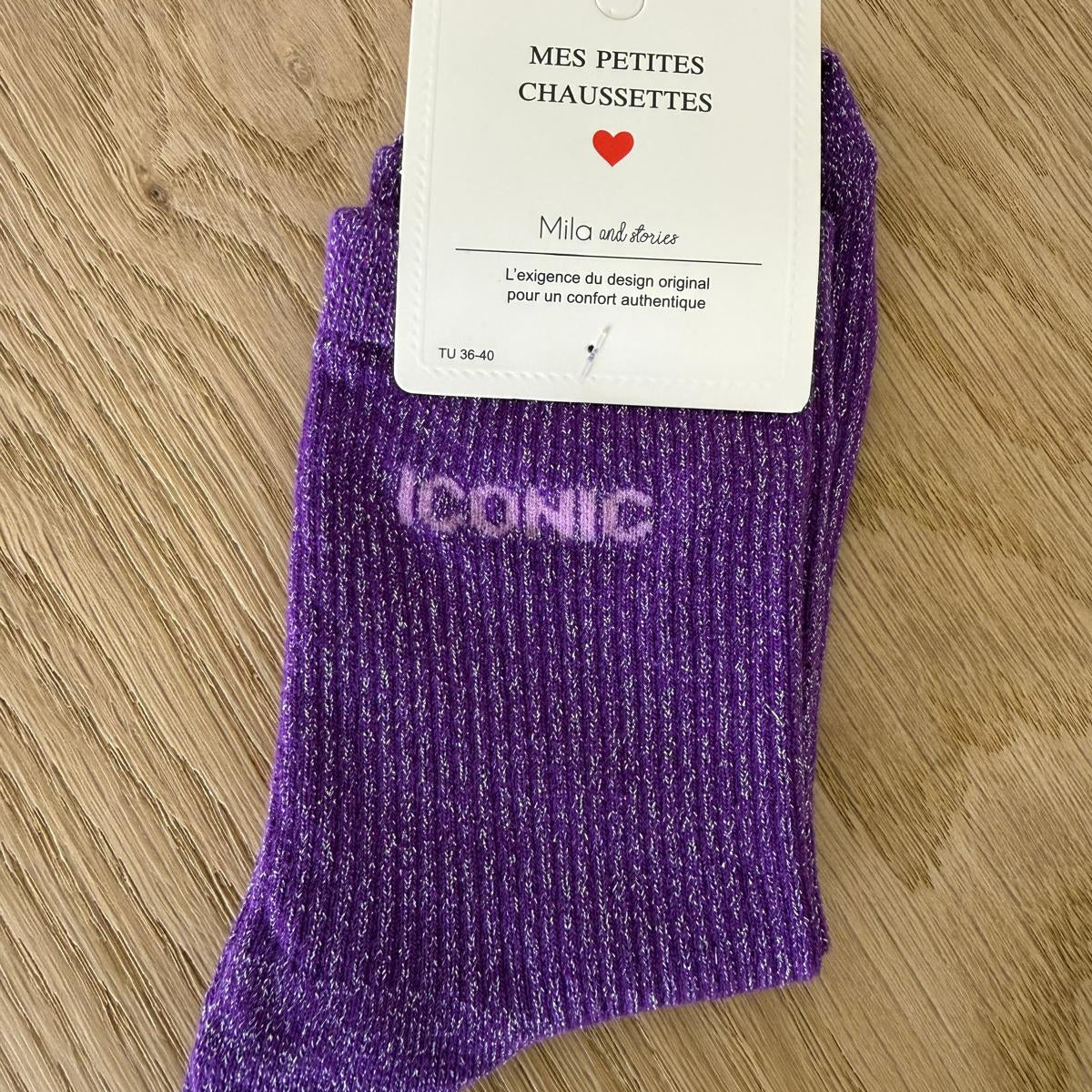 Chaussettes à paillettes ICONIC