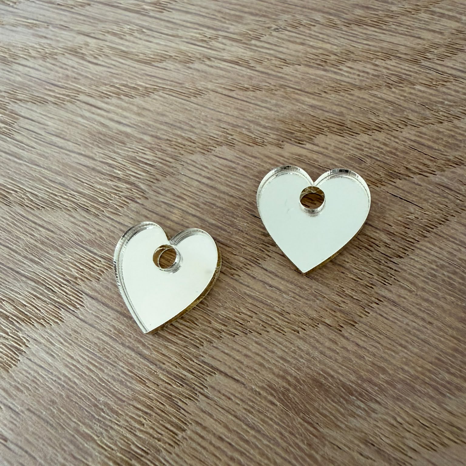 Boucles d’oreilles créoles cœur miroir