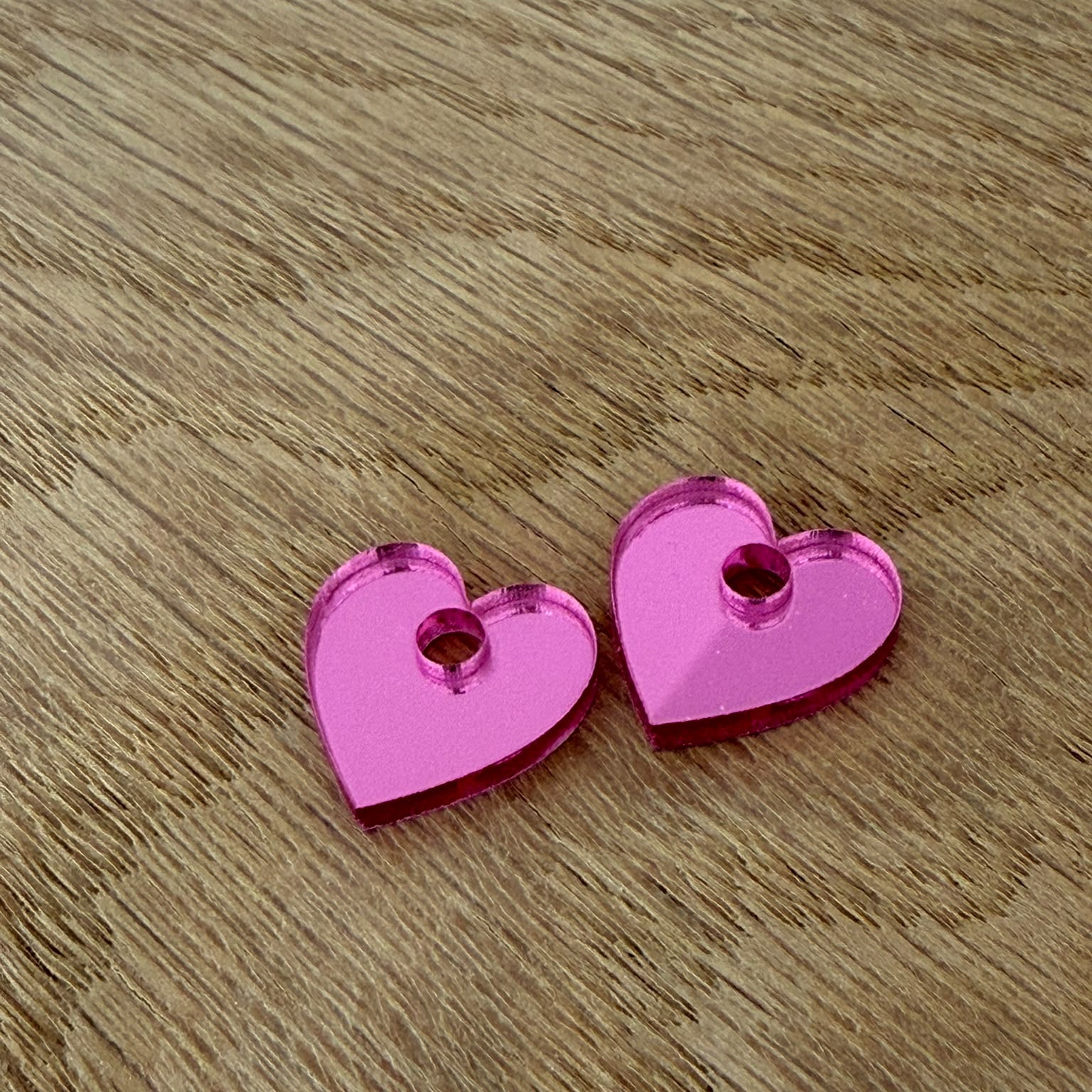Boucles d’oreilles créoles cœur miroir