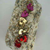 Boucles d’oreilles créoles cœur miroir