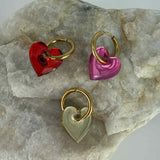 Boucles d’oreilles créoles cœur miroir