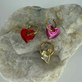 Boucles d’oreilles créoles cœur miroir