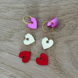 Boucles d’oreilles créoles cœur miroir