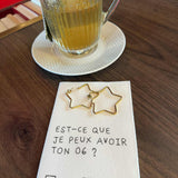 Boucles d’oreilles Créoles Etoile