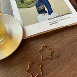 Boucles d’oreilles Créoles Etoile