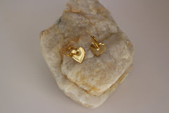 Boucles d’oreilles créoles cœur miroir