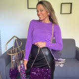 Sac à main-pochette Stella à sequins en stock