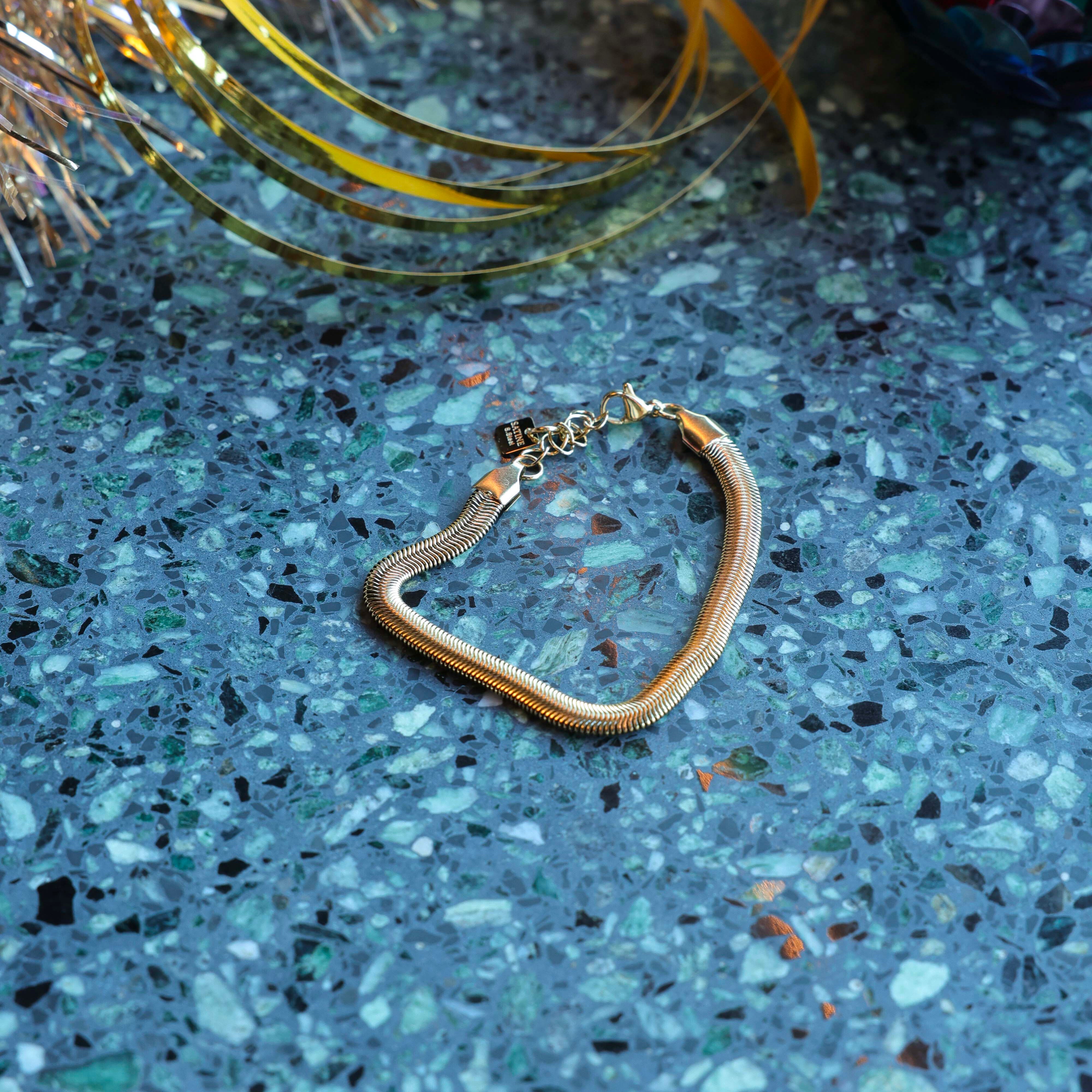 Bracelet maille serpent Satine 3 formats