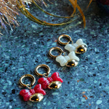 Boucles d’oreilles mini créoles nœud & cœur