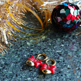 Boucles d’oreilles mini créoles nœud & cœur