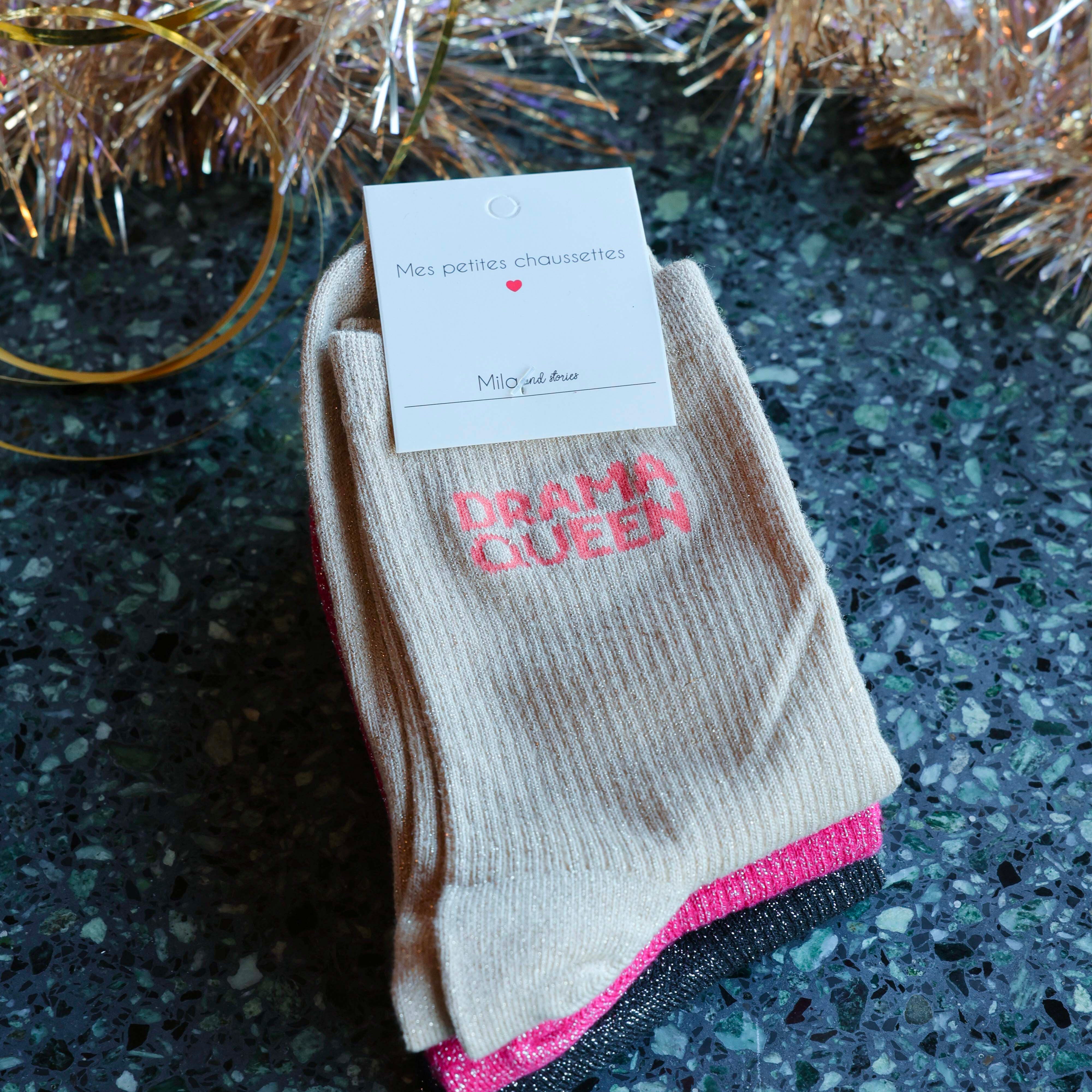 Chaussettes pailletées Drama Queen