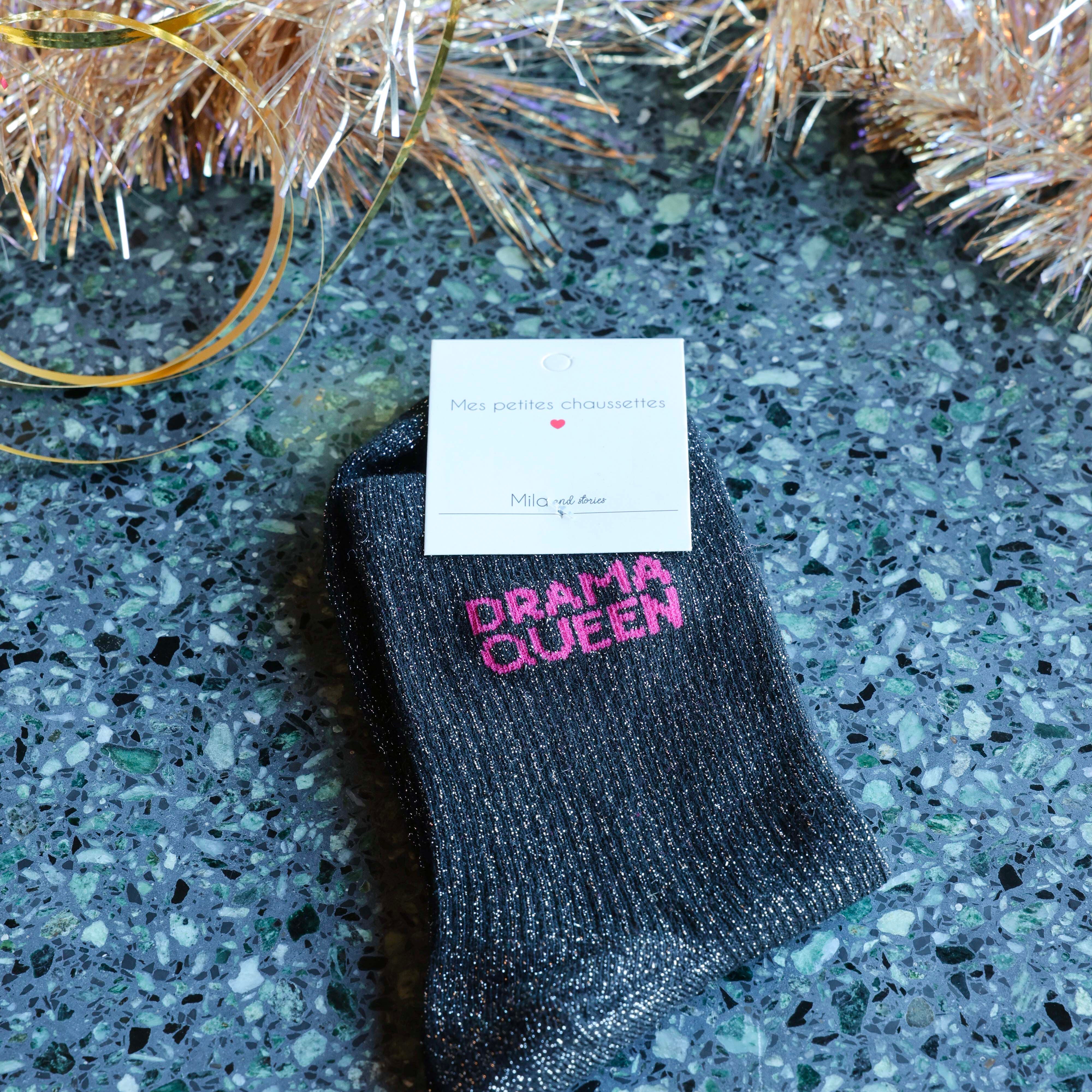 Chaussettes pailletées Drama Queen