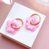 Boucles d’oreilles créoles fleurs Isabelle