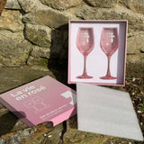 Set de deux verres "La vie en rosé"