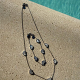 Collier 5 cœurs nacrés