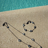 Collier 5 cœurs nacrés