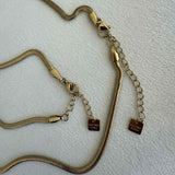 Collier maille serpent Satine (3 mm)