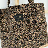 Totebag léopard Amour, Bazar Chic, Bisou
