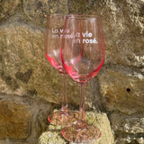 Set de deux verres "La vie en rosé"