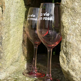 Set de deux verres "La vie en rosé"